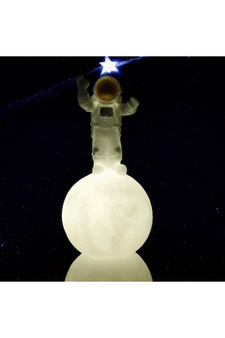 Astronot Şekilli Gece Ve Masa Lambası Beyaz