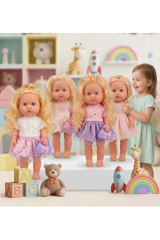 Elara Türkçe Konuşan 35cm Kafası Kolları Ve Bacakları Et Bebek Gövdesi Sert Plastik Oyuncak Bebek 31421444
