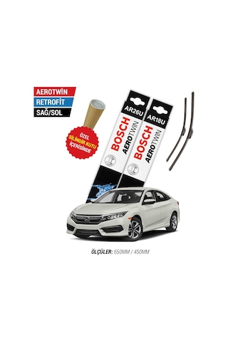 Honda Civic Silecek 2017-2021 Fc5 Bosch Aerotwin Retrofit