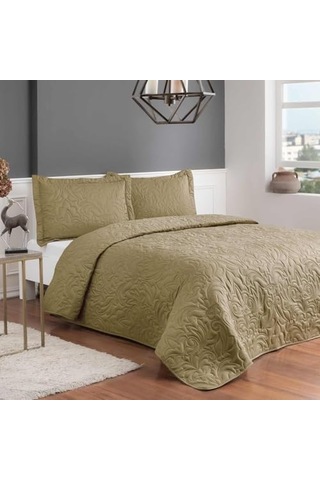 3 Parça Büyük Boy Yatak Örtüsü Örtüsü Örtüsü Seti Cam Göbeği Mikrofiber Çok Renkli