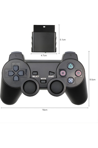 Platoon Kablosuz Ps2 Oyun Kolu 2.4ghz Çift Titreşimli Wireless Gamepad Alıcılı