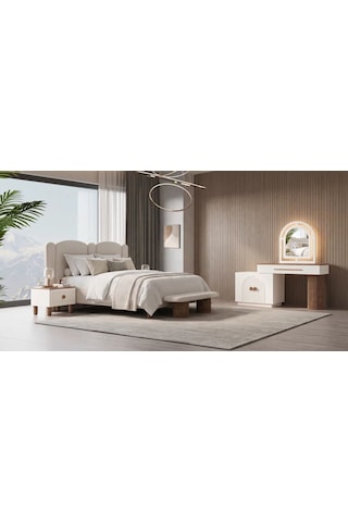 Lotus Mdf Bazalı Yatak Odası Takımı