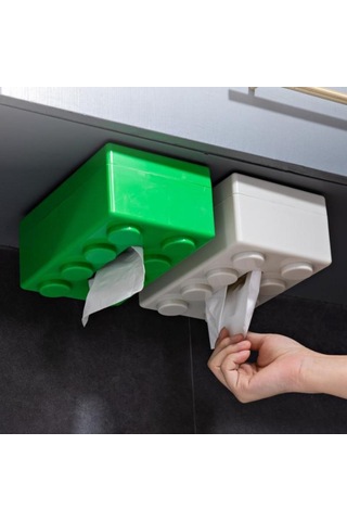 Yeşil Kare Mendil Kutusu, Çok Amaçlı Duvara Monte A