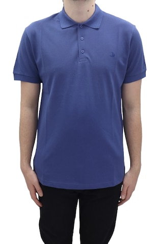 Santa Dmctekstil Erkek Dior Düz Spor Kesim Dar Kalıp Cepsiz Polo Yaka T-shirt Indigo