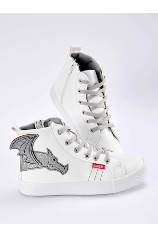 Denokids Ejderha Erkek Çocuk Beyaz Sneakers