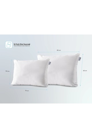 Doqu Home Whiteline Microfiber Yastık 50 X 70 Cm - Beyaz Beyaz