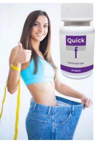 Quickf Bölgesel Yağ Yakımını Destekleyen Selülitinizin Yeni Sırrı Jel 50 Ml + Quickf 15'li Diyet Cap