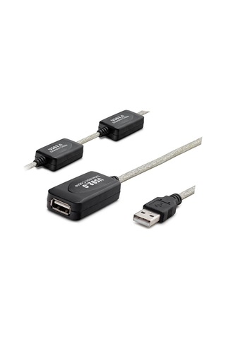 Usb Uzatma Kablosu 25 M - Silver Siyah Hdx7546 Evimdeyokyok
