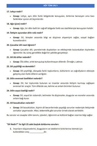 Aöf Türk Dili 1-2 Yardımcı Kitap