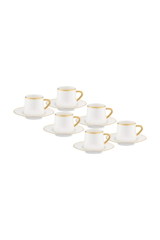 Jumbo Valetta Gold 12 Parça 6 Kişilik Fincan Takımı Gold