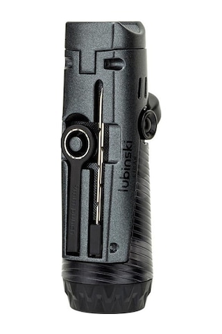 Lubinski Metal Gri Puro Seti 1 Torch Çakmak, 60 Ring V-cut Puro Kesici 8084at