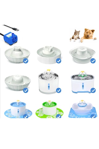 Ecronicword Evcil Hayvan İçme Çeşmesi Su Pompası İçme Çeşmesi