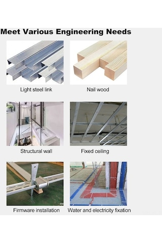 Pazly Kademeli Manuel Çivi Tabancası - Tavan/kablo Gizleme/montaj İçin 7.3mm Çivi Atma Makinesi