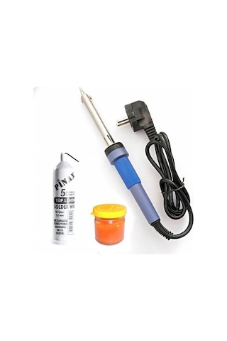 80W Profesyonel Lehim Makinesi Kalem Havya Leyim Teli Pasta 3 Lü