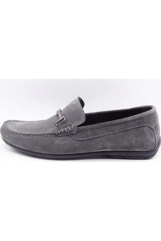 King Shoes 3210 Gri Süet Erkek Ayakkabı