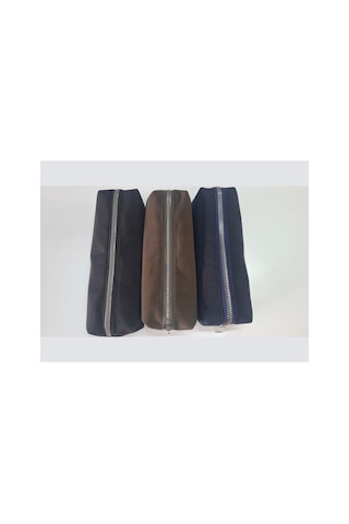 Kalemlik 3lü Set/paket Organizer Makyaj Çok Amaçlı Pinterest Okula Dönüş Çantası Tek Bölmeli Siyah+haki+lacivert