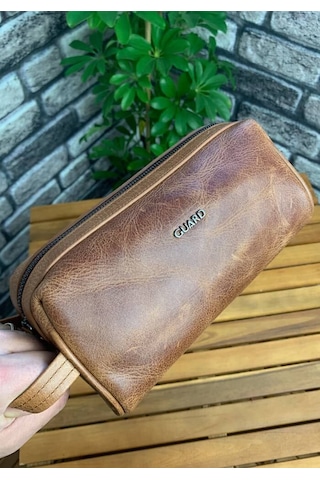 Guard Antik Taba Unisex Hakiki Deri El Çantası // Grd260701wt474 Çok Renkli