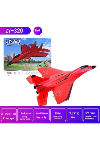 Yenı Zy-740 Rc Uçak Kanat Açıklığı 440mm Uzaktan Kumanda Savaşçısı Sabit Kanat Zy-320 Red A110