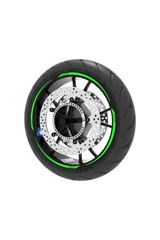 Floresan Yeşil 4 Parçalı Keskin Jant Şeridi Sticker Çınar Extreme