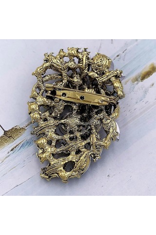 Yapay Elmas Açıklama Broş Pin Çiçek Elbise Aksesuarı Çok Renkli