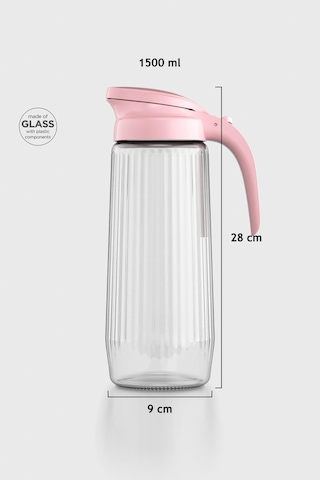 Renga Beluga 1500 Ml Gravürlü Cam Sürahi 111021 Pudra