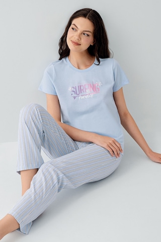 Arnetta Kadın Mavi Pijama Takım Ar3598-s-v1 Mavi