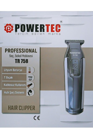 Powertec Tr-758 Profesyonel Sakal Ense Tıraş Makinesi 0.1mm