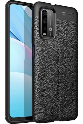 Xiaomi Redmi Note 9 4G Kılıf Zore Niss Deri Desenli Silikon