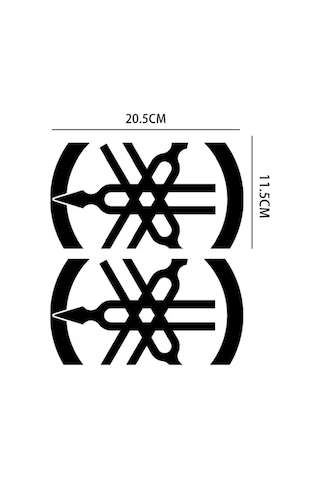 Yamaha Logo Sticker Stiker Seti 2 Adet Reflektif Xmax-nmax Siyah Renk Siyah