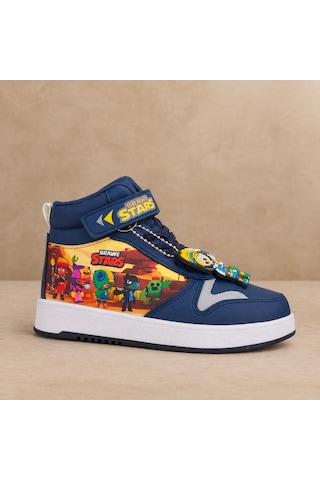 Prokids Erkek Çocuk Lacivert Ortopedik Taban Tam Kalıp Suya Dayanıklı Stars Karakterli Sneaker Spor Ayakkabı