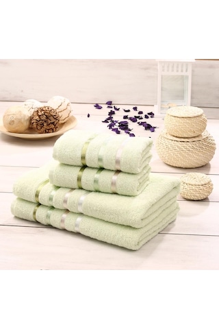 Bale 4 Lü Pamuklu Havlu Seti Geniş Renk Seçenekleri 70x140 Açık Yeşil Bale 4 Lü Pamuklu Havlu Seti Geniş Renk Seçenekleri 70x140 Açık Yeşil