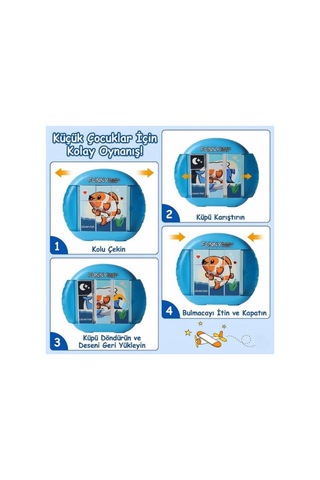 Gokidy 4 Farklı Eğlenceli Dönen Puzzle Mavi