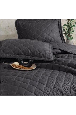 Clasy Çift Kişilik Yatak Örtüsü Tafana Antrasit