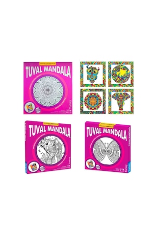 Tuval Mandala Boyama Seti 30x30 Cm