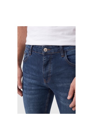 Deepsea Erkek Slim Fit Dar Kesim Likralı Koyu Lacivert Kot Pantolon Dar Paça İnce Esnek Jean 2608306