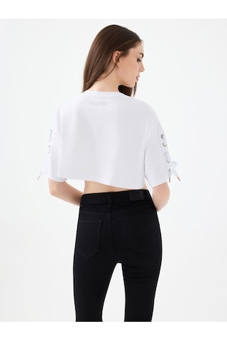 LOFT Slim Fit Kadın Tshirt K.kol Lf2038527 Q1.v1 Beyaz