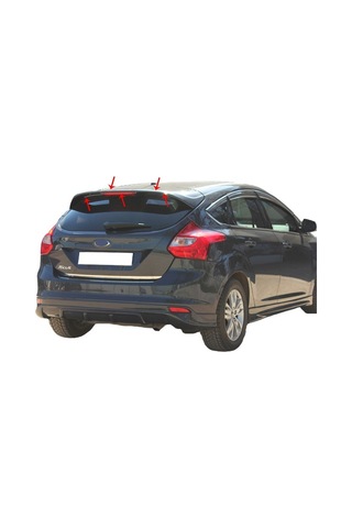 Ford Focus 3 HB Spoiler Camüstü (Işıklı) Fiber 2011-2014