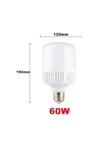 100w E27 Led Vida Ağız Işığı Yüksek Parlaklıkta Beyaz Işık 220v 6000k Göz Koruması Titremeyen Yüksek Isı Dağılımlı Ampul 60w