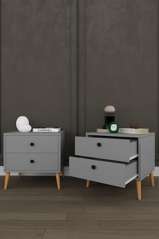 Asra Trend Yatak Odası Takımı 5 Parça %100 Mdf Gardırop Şifonyer Makyaj Masası Komodin Ytk03