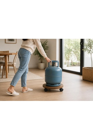 Lexroo Shibumi Atelier 3 Tekerlekli Çok Amaçlı Altlık Ahşap
