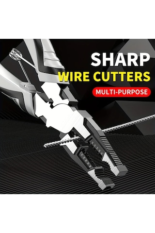 Aubyhe Elektrikçi İçin Çok Fonksiyonlu Testere: 6"/8"/9" Boy Seçenekli, Kaydırıcı, Kesici Ve Presleme Özellikli Krom Vanadyum Çelik Aparat