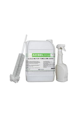 Akbel Susuz Motor Temizleme Sıvısı 5 Lt + Temizleme Fırçası
