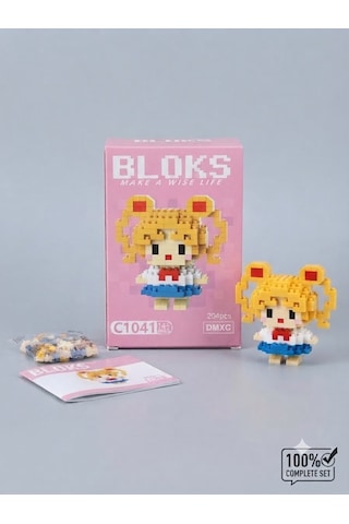Sarı 3d Kalem + 204 Parça Bloks Seti Hayal Et, Çiz, İnşa Et Anime Kız