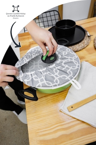 Şık Ve Pratik Demlematik: Pilav Demleme Örtüsü , Tencere Kapağı Bonesigri Zincir