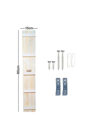 Barış Dizayn Doğal Ahşap Portatif Monte Edilebilir Tırmanma Tahtası 60 x 10 x 4 CM