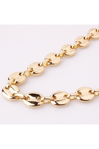 Novahub 7/9/11mm 316l Paslanmaz Çelik Kahve Boncuk Zincir Kolye/bilezik - Erkek/bayan Altın Ton 9mm, 70cm - Yüksek Kalite Altın