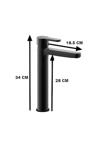 Adell Lento Tall Çanak Lavabo Bataryası Siyah 154901524