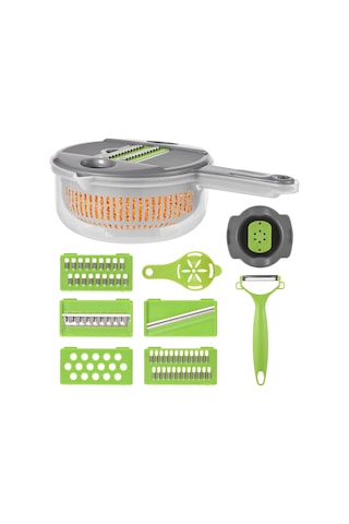 Kablı Sebze Doğrayıcı Çok Fonksiyonlu 11'ı 1 Arada Gri Gri