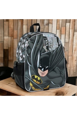 Batman Pelerinli Anaokul Çantası Seti 3 Parça Çok Renkli