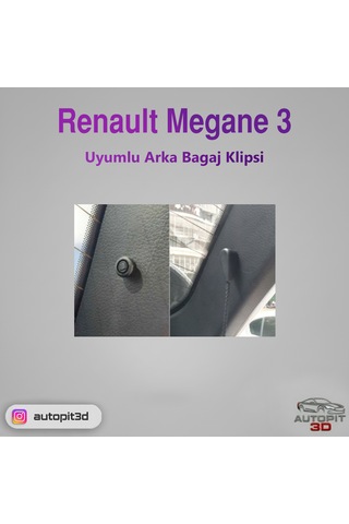 Renault Megane 3 Uyumlu Arka Bagaj Klipsi 2 Adet